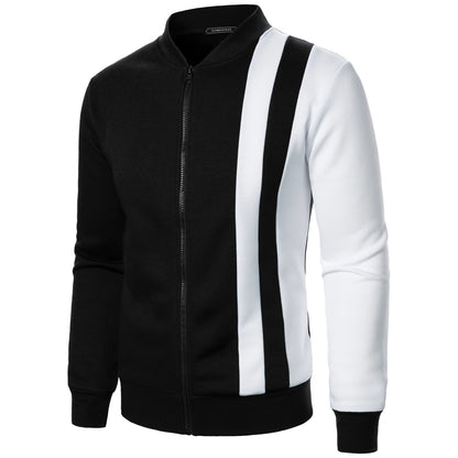 Men’s Sport Jacket with Contrasting Design and Slim Fit