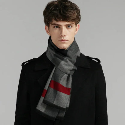 Men's Pashmina Scarf for Men, Wool Scarf for Winter.