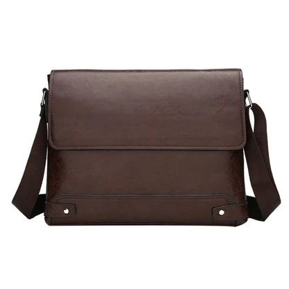 PU Leather Business Bag for Men – Laptop Tote & Crossbody Satchel