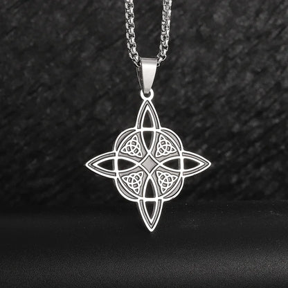 Viking Rune Circle Pendant Necklace