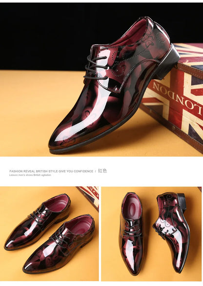 Luxuriöse Oxford-Schuhe für Herren – Retro-Blumendruck