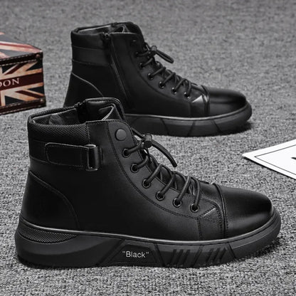 Neuer Motorradstiefel - Wasserdichter Lederstiefel 