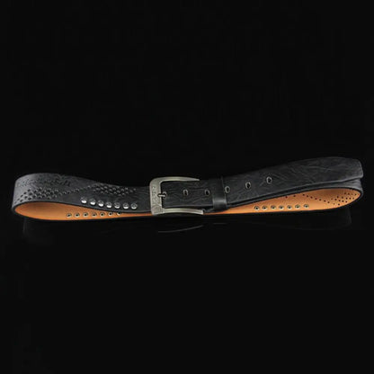 Men’s Casual Leather Belt with Classic Buckle – Durable and Versatile