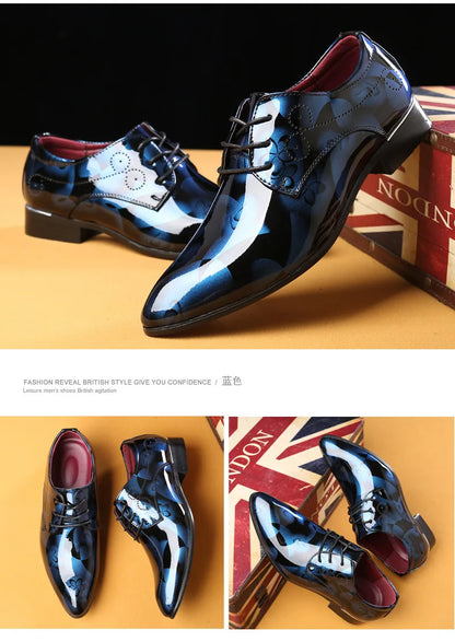 Luxuriöse Oxford-Schuhe für Herren – Retro-Blumendruck