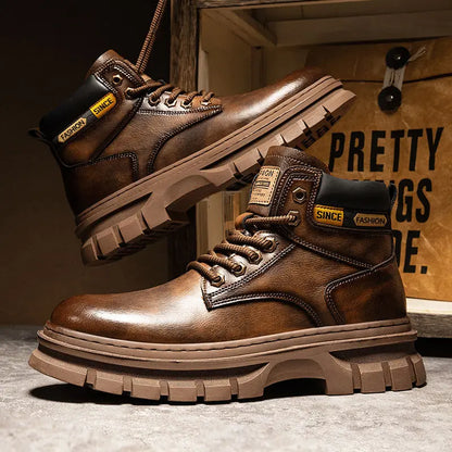 Herren Lederstiefel – Bequeme Retro Boots für Männer