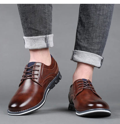 Retro Herrenschuhe - Business Brand Lederschuhe
