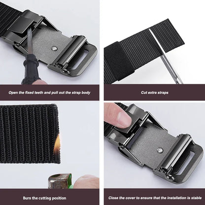 Men’s Tactical Belt with Quick-Release Metal Buckle – Heavy-Duty Nylon Strap