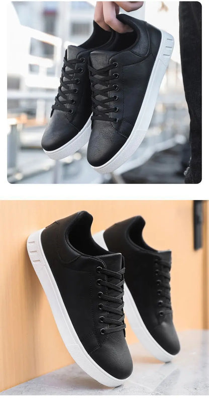 Men's Leather Shoes - Fashion Casual, Outdoor Sneakers