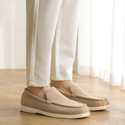 Loafer aus Leder und Wildleder – Klassischer britischer Stil, Herrenschuh 