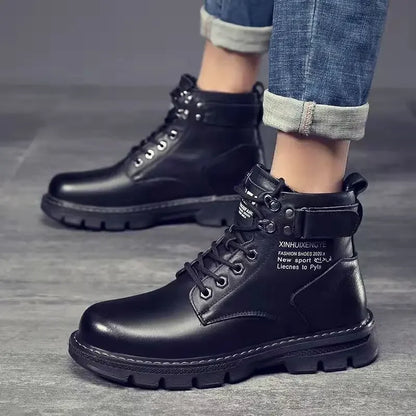 Neuer Motorradstiefel - Wasserdichter Lederstiefel 