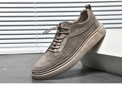 Fashion Men's Shoes - Genuine Leather Loafers, Lace-up, Comfortable, Casual