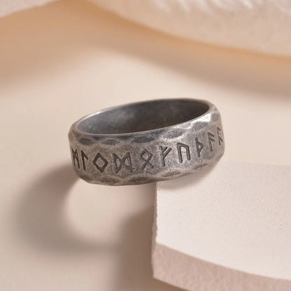 Viking Rune Ring – Norse Mythology Stainless Steel Band for Men