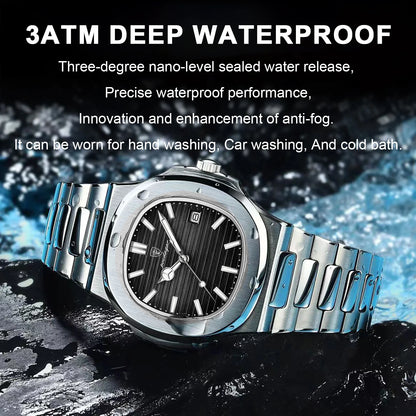 Men's Sports Watch - Waterproof, Luminous, with Date, Quartz