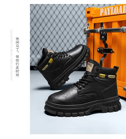 Herren Lederstiefel – Bequeme Retro Boots für Männer