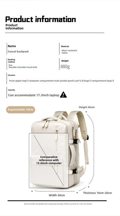 Men’s Multifunctional Backpack – Expandable, Waterproof, and Large Capacity