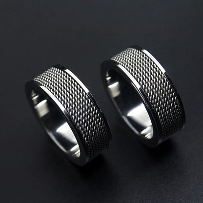Industrial Mesh Ring – Moderner Edelstahlring für Herren