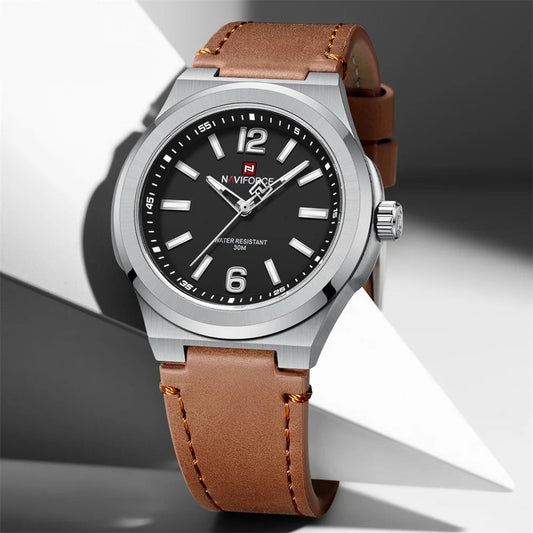 Men’s Casual Watch with Leather Strap