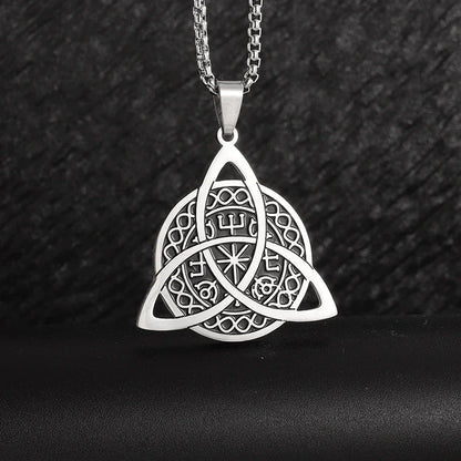 Viking Rune Circle Pendant Necklace