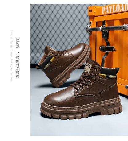 Herren Lederstiefel – Bequeme Retro Boots für Männer
