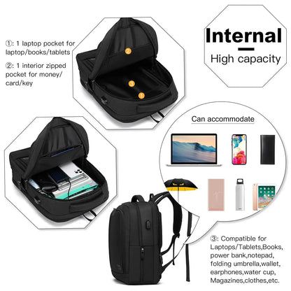 Lightweight Laptop Backpack – Slim Water-Resistant Daypack for Travel, Work & School