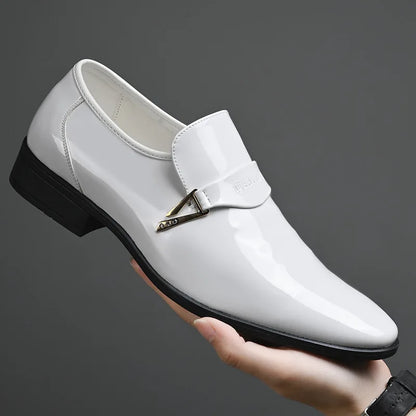 Herren Lackleder - Businessschuhe, Spitze Schuhspitze 