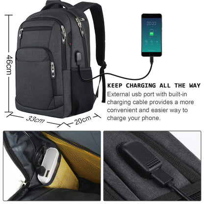 Men’s Executive Anti-Theft Backpack – Modern, Technological and Spacious