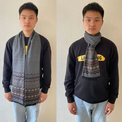 Men's Pashmina Scarf for Men, Wool Scarf for Winter.