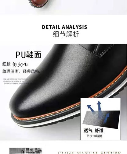 Freizeitschuhe im britischen Stil für Herren – Hochwertige Schuhe aus Kunstleder 