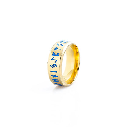 Viking Rune Ring – Norse Mythology Stainless Steel Band for Men