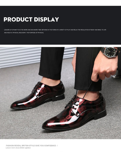 Luxuriöse Oxford-Schuhe für Herren – Retro-Blumendruck