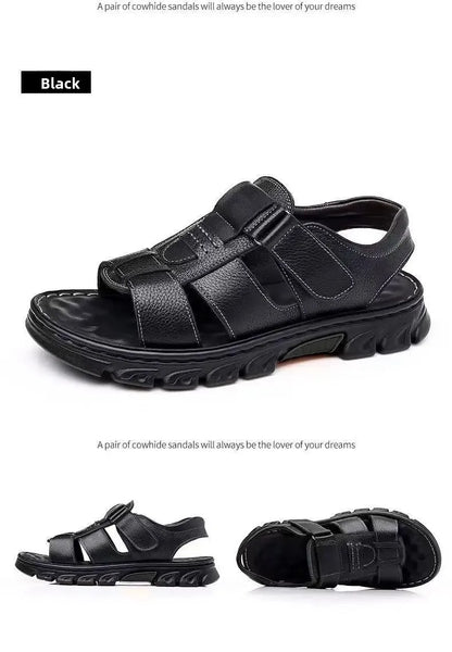 Herrensandalen – dicke Sohle, Obermaterial, wasserdicht, bequem