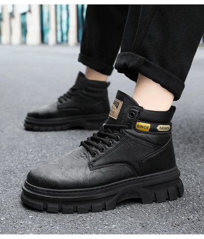 Herren Lederstiefel – Bequeme Retro Boots für Männer