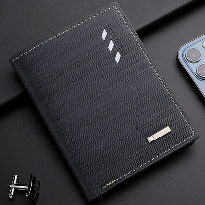 Men’s Premium Textured Wallet with Two-Tone Interior