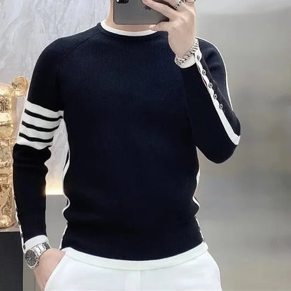 Men’s Slim Fit Knit Sweater – Minimalist Style with a Modern Touch