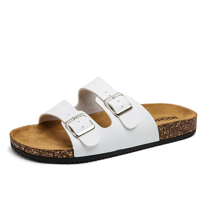 Men's Cork Sandals - Classic, Exclusive Summer Beach Sandals, with Double Buckle