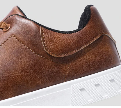 Men's Leather Shoes - Fashion Casual, Outdoor Sneakers