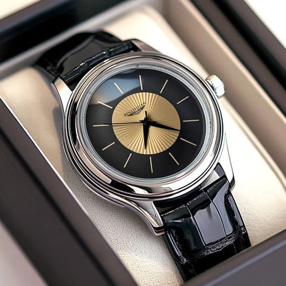 Luxury Brand Men's Business Waterproof Quartz Leather Wrist Watch