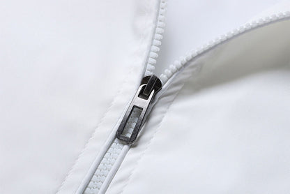 Men’s Casual Sport Jacket with Striped Collar and Cuffs