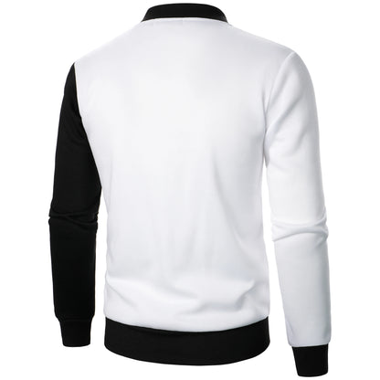 Men’s Sport Jacket with Contrasting Design and Slim Fit