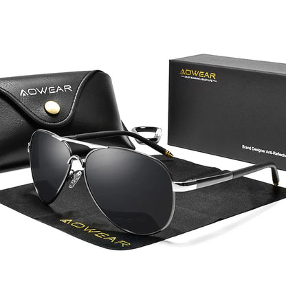 Men’s Aviator Sunglasses – Polarized Lenses & UV400 Protection