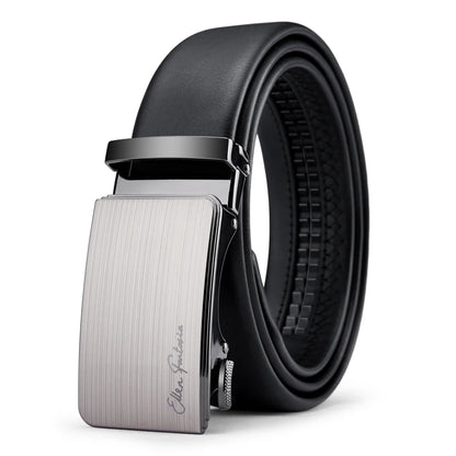 Men's Genuine Leather Belt, Automatic Belt with Adjustable Waistband