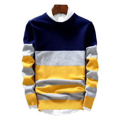 Men’s Striped Casual Sweater – Everyday Comfort and Style