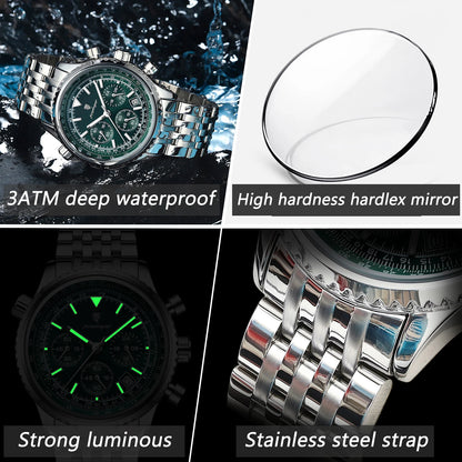 Luxury Men’s Watch with Functional Chronograph