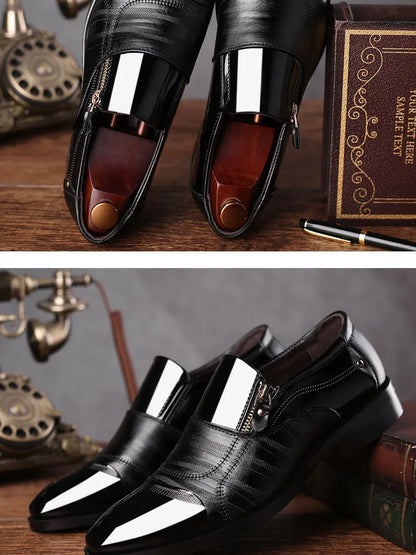 Formelle Lederschuhe für Herren – spitze Zehenpartie, lässige Luxus-Herrenschuhe für Herren 