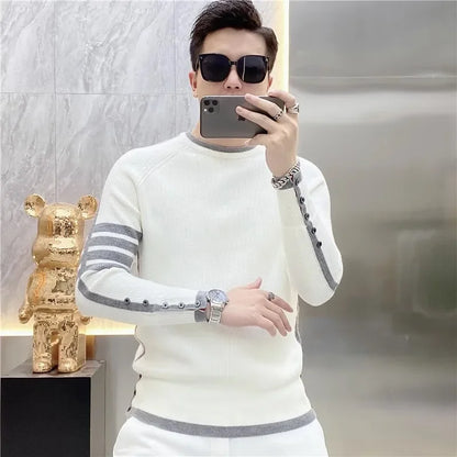 Men’s Slim Fit Knit Sweater – Minimalist Style with a Modern Touch