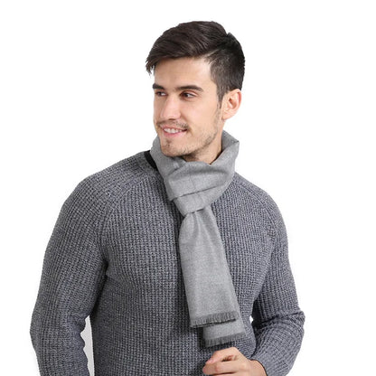 Men's Pashmina Scarf for Men, Wool Scarf for Winter.