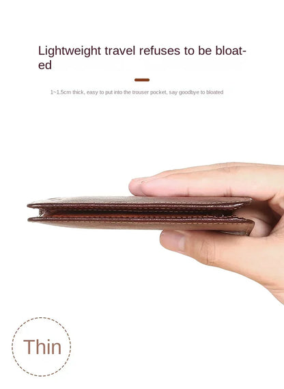 Men’s Leather Wallet with Classic Design and Reinforced Stitching