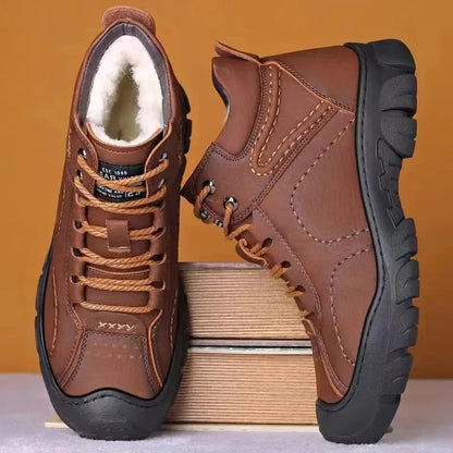 Schneestiefel - Herrenstiefelette, wasserdichtes Leder 