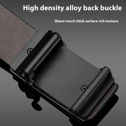 Men’s Leather Belt with Automatic Ratchet Buckle – Elegant and Adjustable