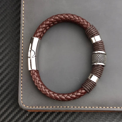 Steel Accent Braided Bracelet